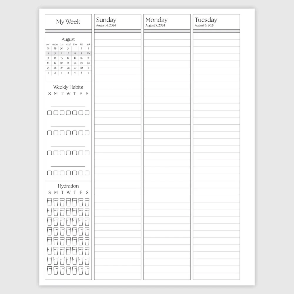 2026 Colibri Paper Co The Works Vertical Lined Planner